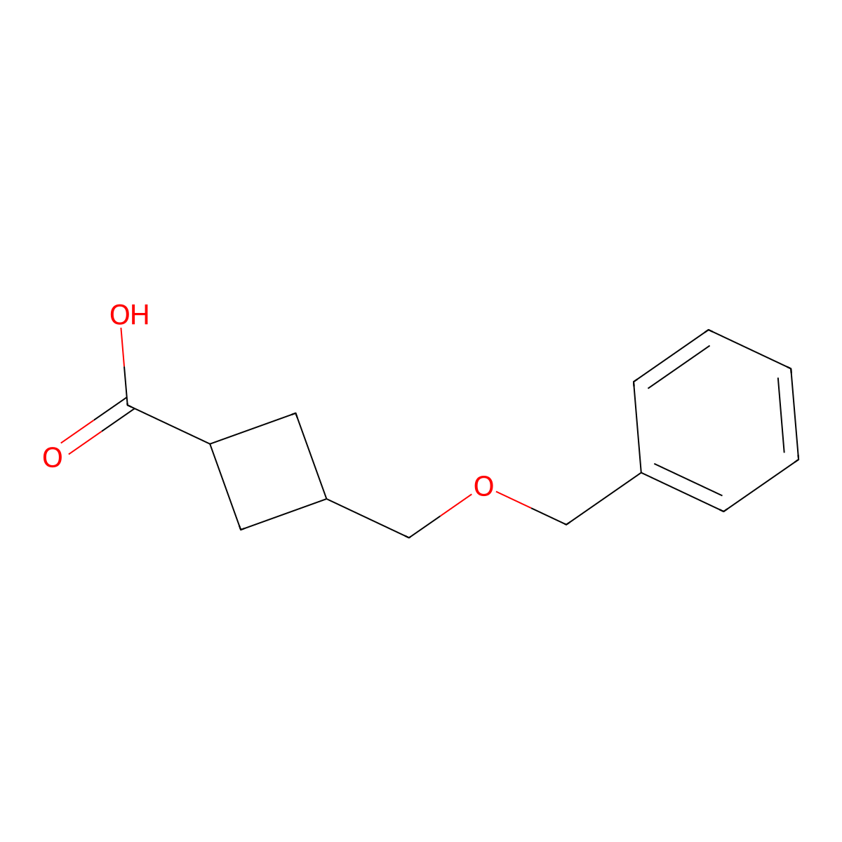 3-((Benzyloxy)methyl)cyclobutanecarboxylic acid molecular structure, CAS 1363381-57-0