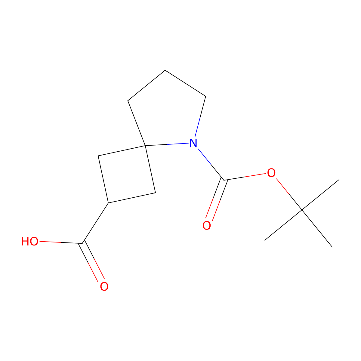 5-(Tert-butoxycarbonyl)-5-azaspiro[3.4]octane-2-carboxylic acid molecular structure, CAS 1363381-67-2