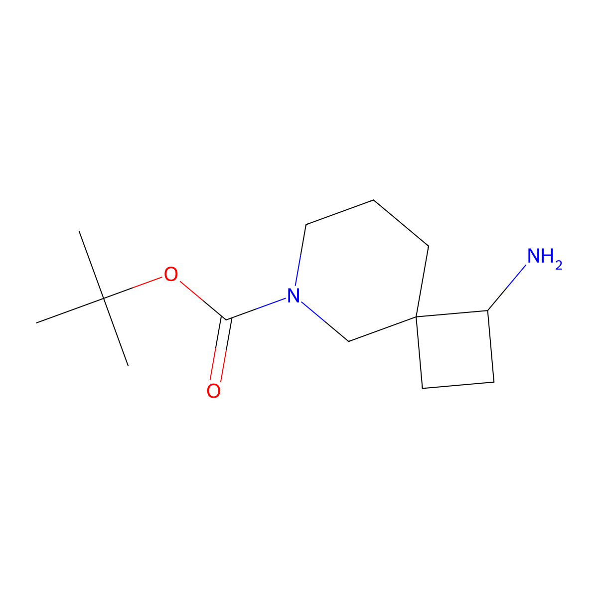Tert-butyl 1-amino-6-azaspiro[3.5]nonane-6-carboxylate molecular structure, CAS 1363381-72-9