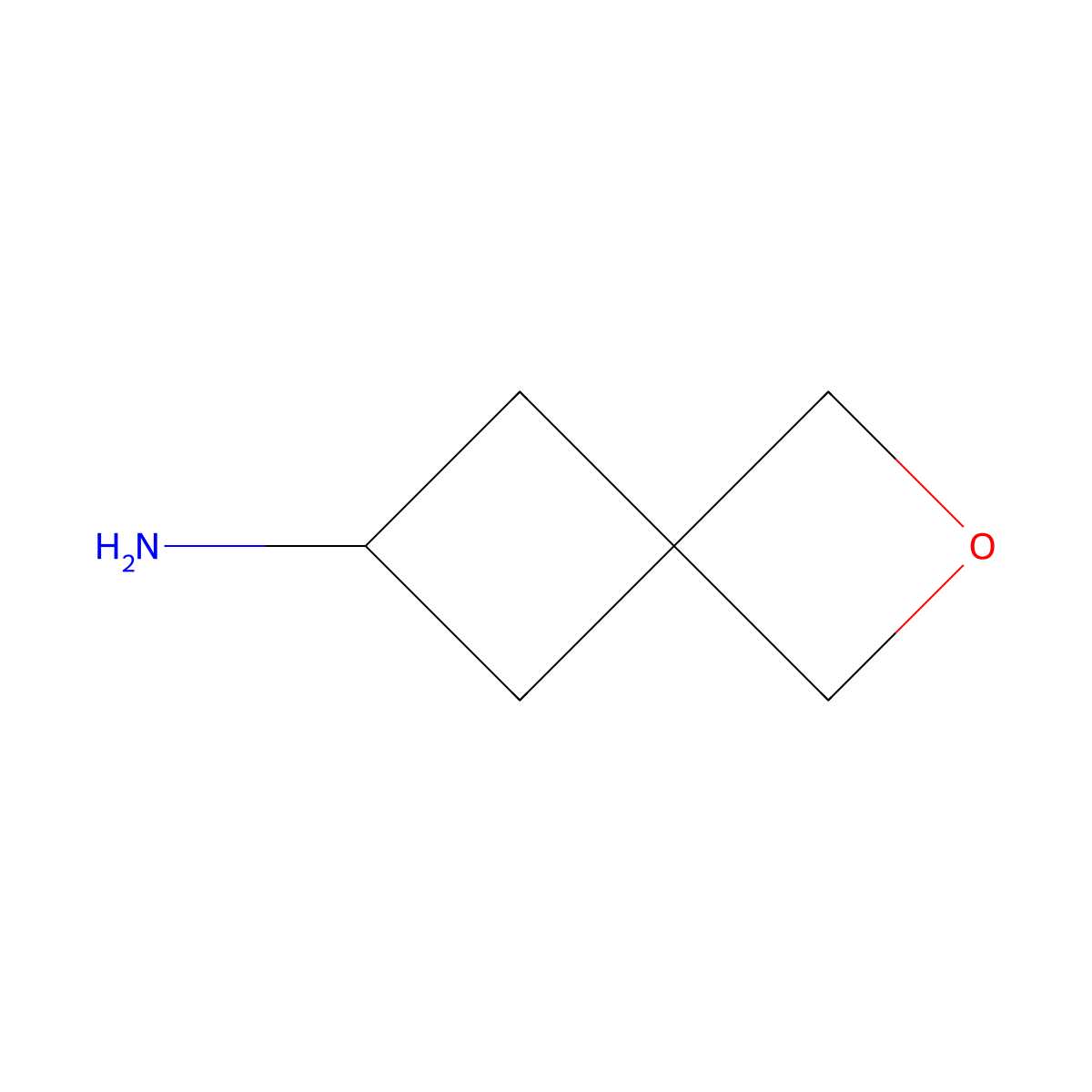 2-Oxaspiro(3.3)heptan-6-amine molecular structure, CAS 1363381-78-5