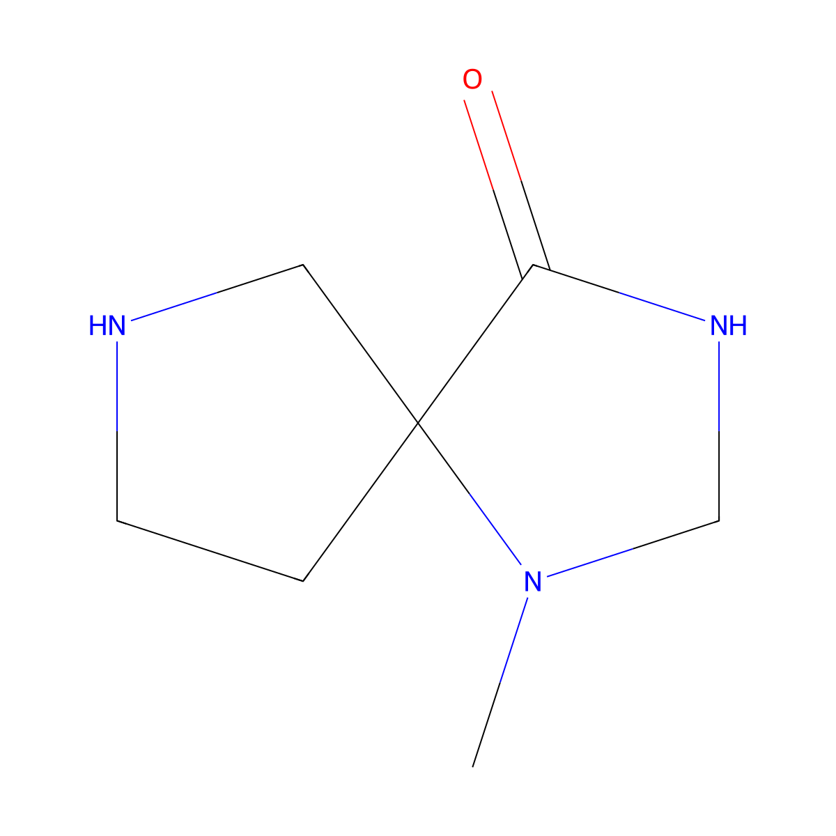 1-Methyl-1,3,7-triazaspiro[4.4]nonan-4-one molecular structure, CAS 1363381-79-6