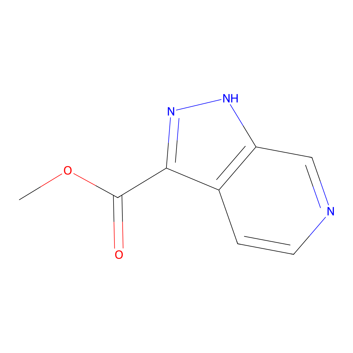 Methyl 1H-pyrazolo[3,4-C]pyridine-3-carboxylate molecular structure, CAS 1363381-84-3