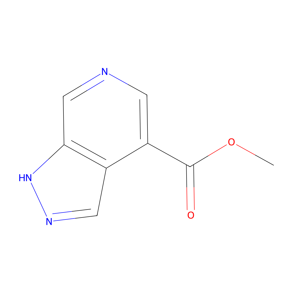 Methyl 1H-pyrazolo[3,4-C]pyridine-4-carboxylate molecular structure, CAS 1363381-90-1