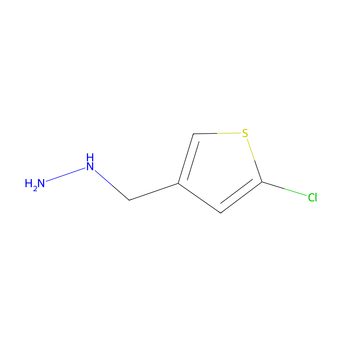 [(5-Chlorothiophen-3-yl)methyl]hydrazine molecular structure, CAS 1363381-97-8