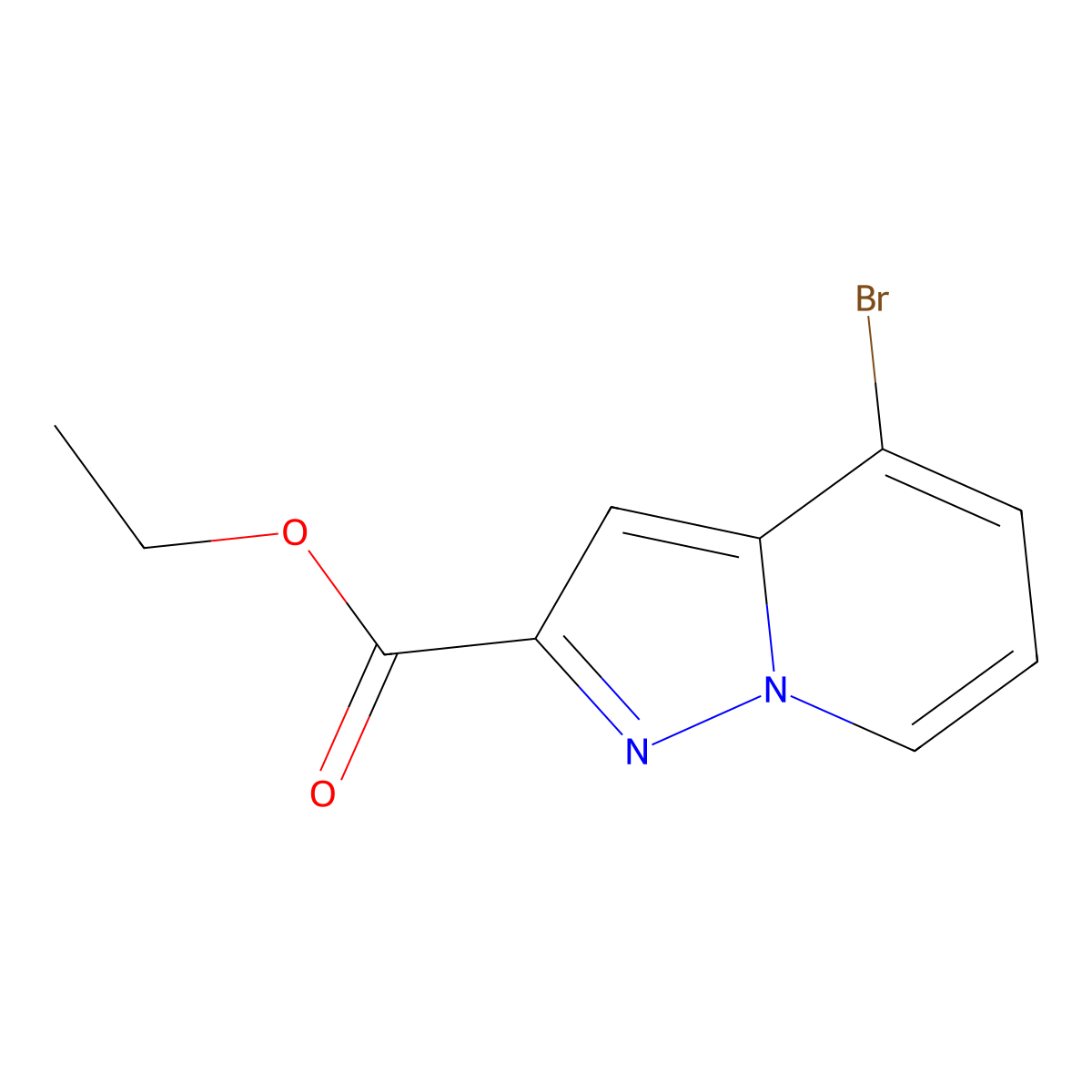 Ethyl 4-bromopyrazolo[1,5-a]pyridine-2-carboxylate molecular structure, CAS 1363381-99-0