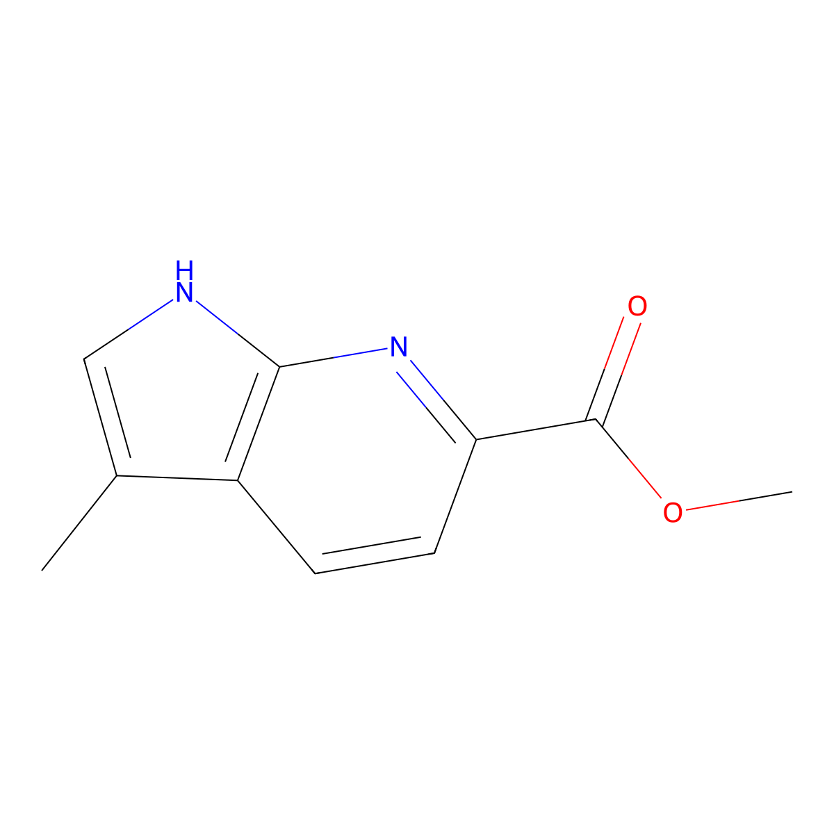 Methyl 3-methyl-7-azaindole-6-carboxylate molecular structure, CAS 1363382-05-1