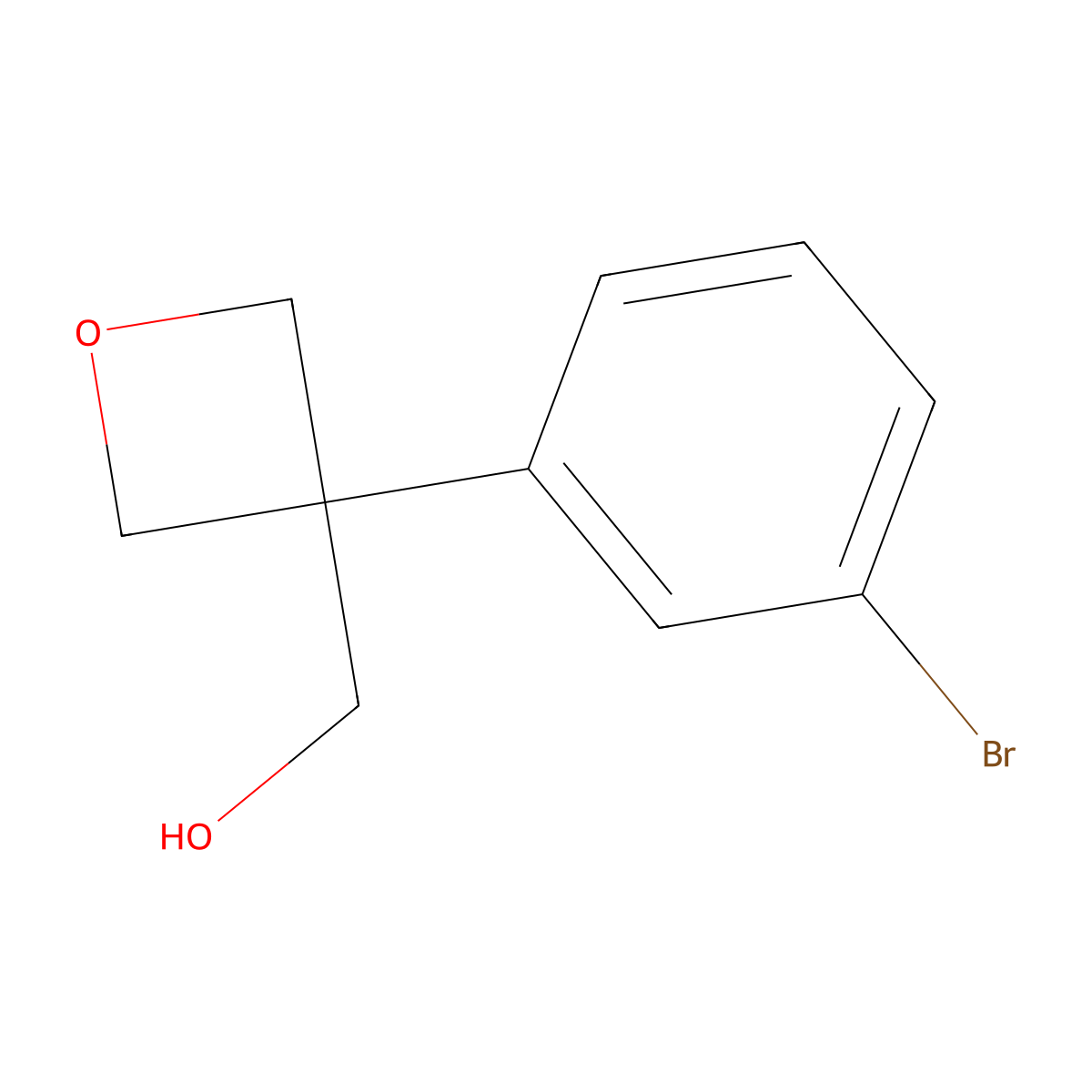 3-(3-Bromophenyl)-3-(hydroxymethyl)oxetane molecular structure, CAS 1363382-09-5