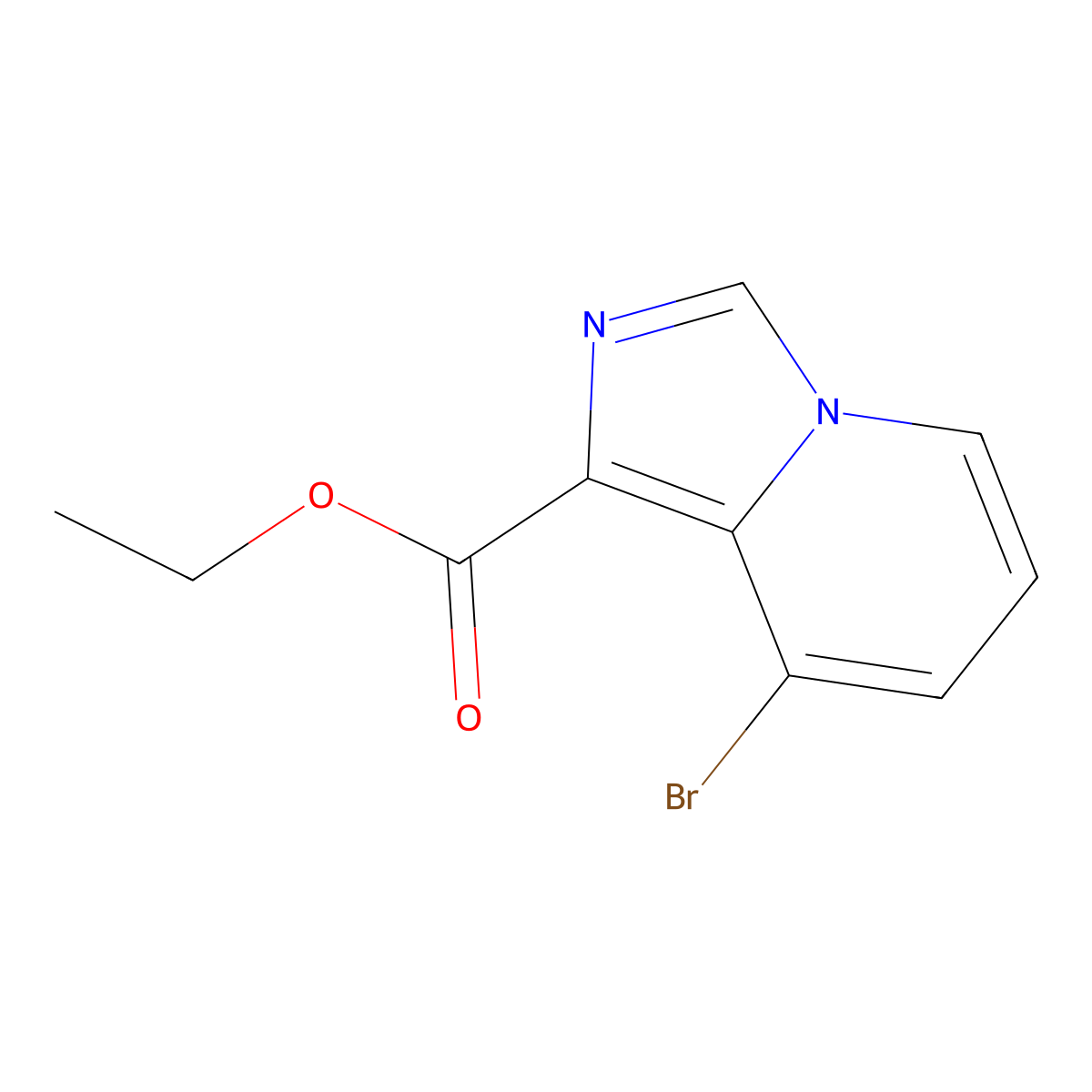 Ethyl 8-bromoimidazo[1,5-A]pyridine-1-carboxylate molecular structure, CAS 1363382-16-4