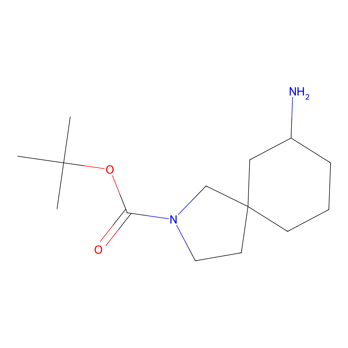 Tert-butyl 7-amino-2-azaspiro[4.5]decane-2-carboxylate molecular structure, CAS 1363382-19-7