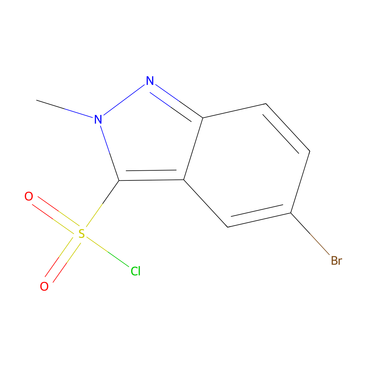 5-Bromo-2-methyl-2H-indazole-3-sulfonyl chloride molecular structure, CAS 1363382-22-2