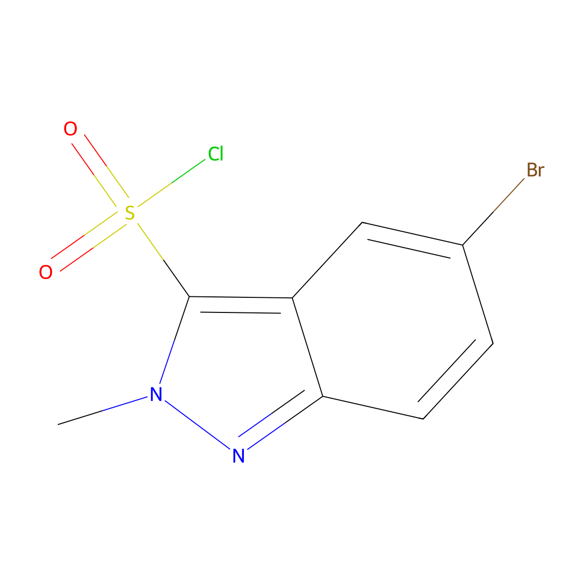 5-Bromo-2-methyl-2H-indazole-3-sulfonyl chloride molecular structure, CAS 1363382-22-2