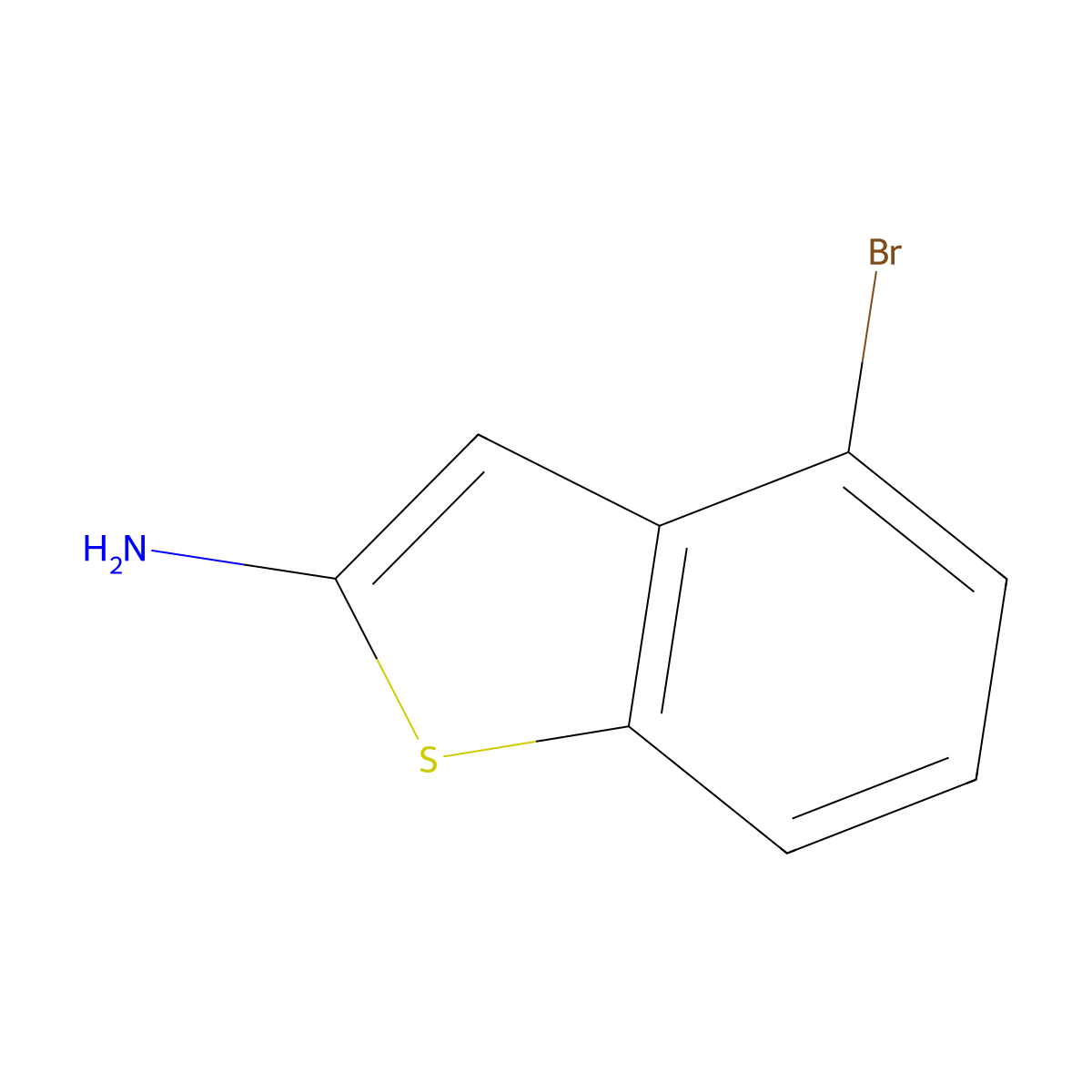 2-Amino-4-bromo-benzo[b]thiophene molecular structure, CAS 1363382-24-4