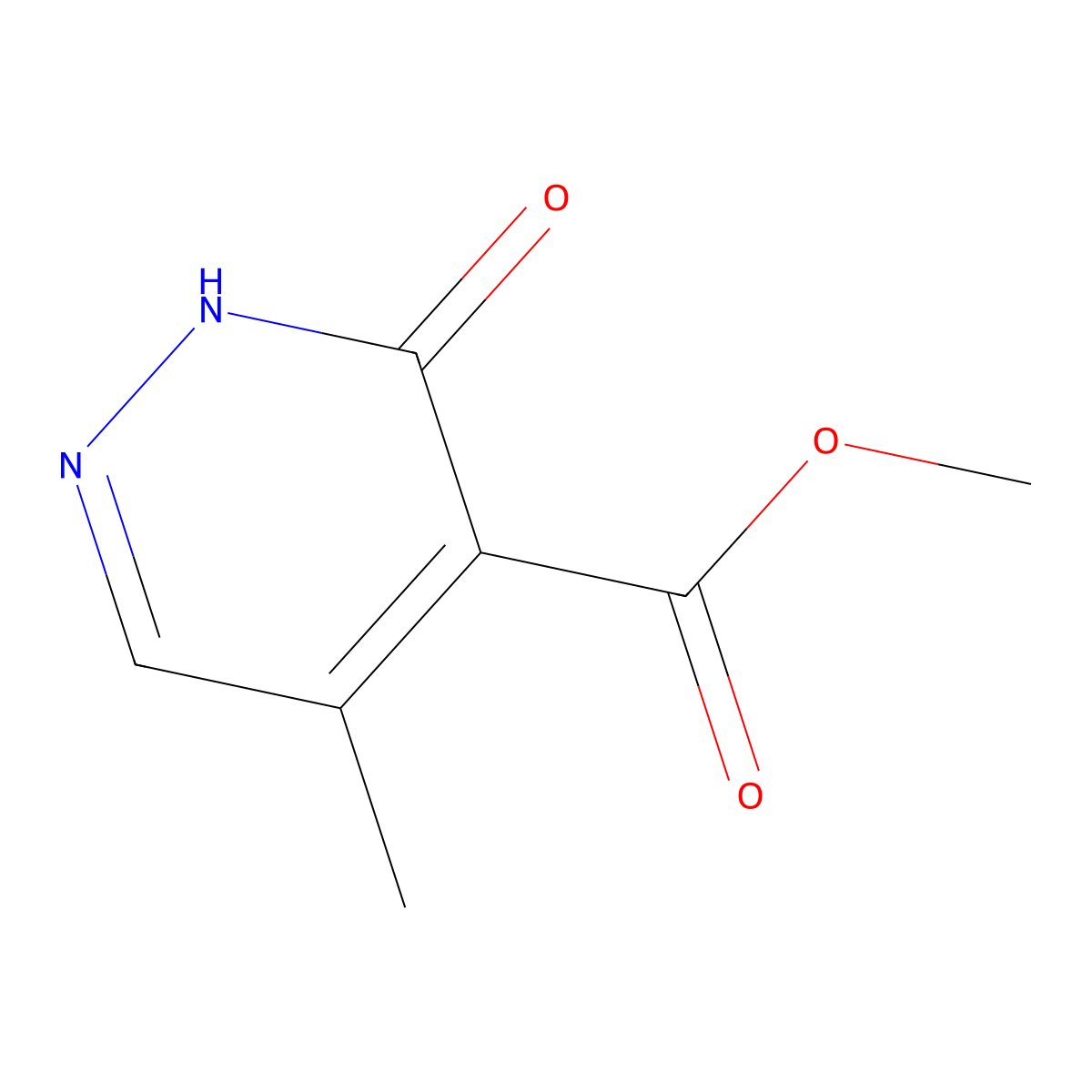 5-Methyl-3-oxo-2,3-dihydro-pyridazine-4-carboxylic acid methyl ester molecular structure, CAS 1363382-35-7