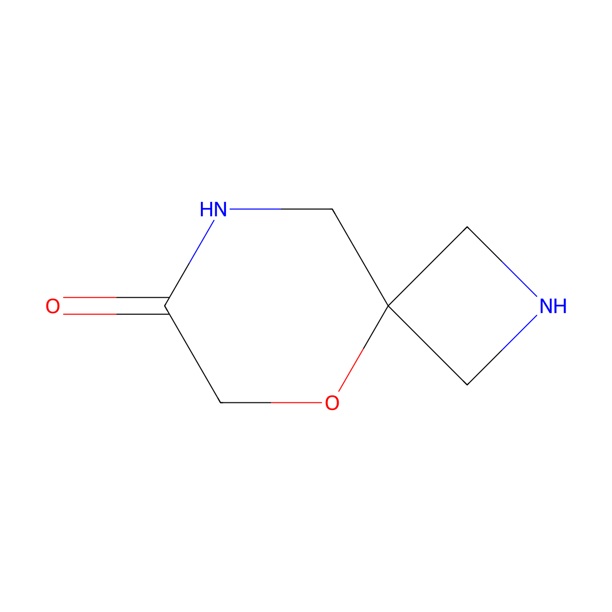 5-Oxa-2,8-diazaspiro[3.5]nonan-7-one molecular structure, CAS 1363382-38-0