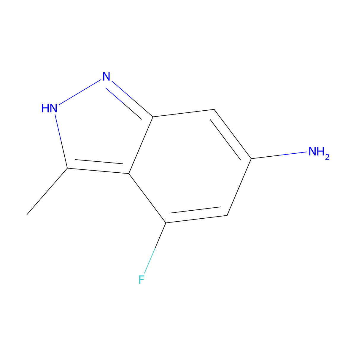 4-Fluoro-3-methyl-1H-indazol-6-amine molecular structure, CAS 1363382-44-8
