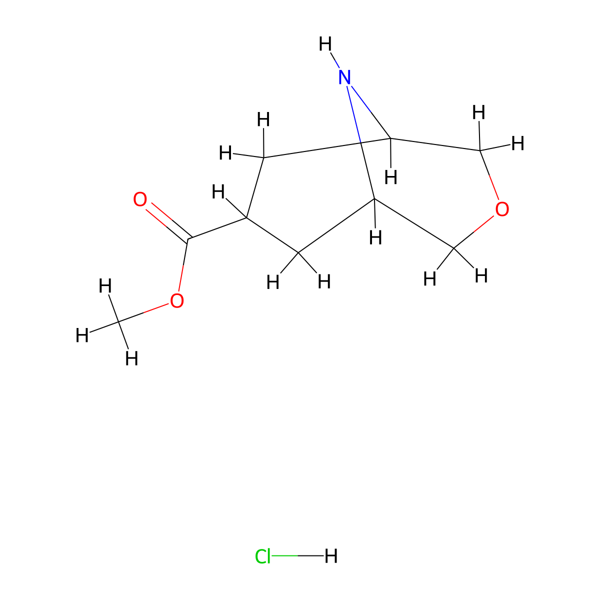 Methyl 3-oxa-9-azabicyclo[3.3.1]nonane-7-carboxylate hydrochloride molecular structure, CAS 1363382-76-6