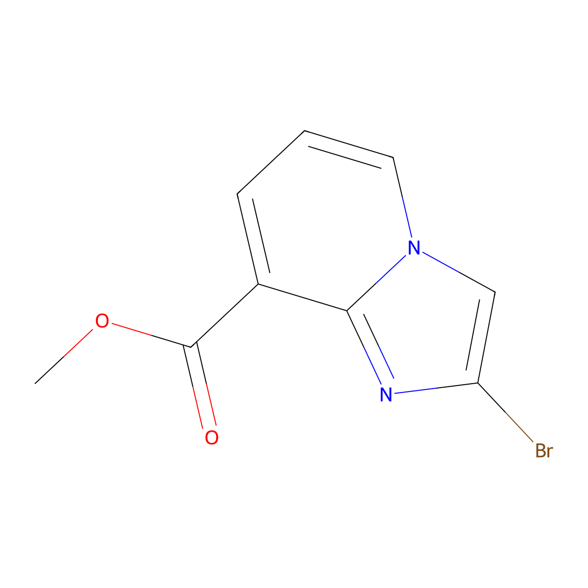 Methyl 2-bromoimidazo[1,2-A]pyridine-8-carboxylate molecular structure, CAS 1363382-82-4