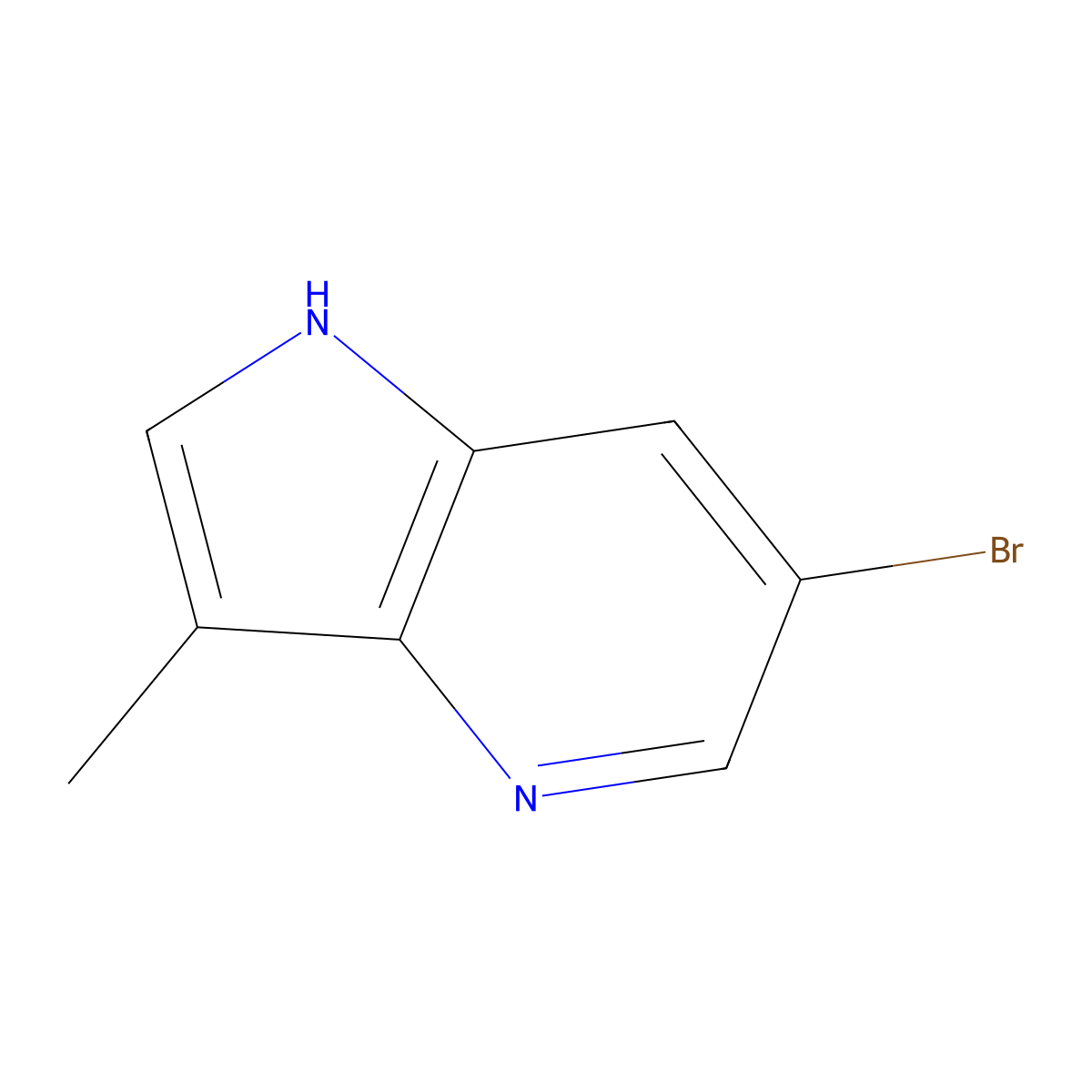 6-Bromo-3-methyl-1H-pyrrolo[3,2-b]pyridine molecular structure, CAS 1363382-85-7
