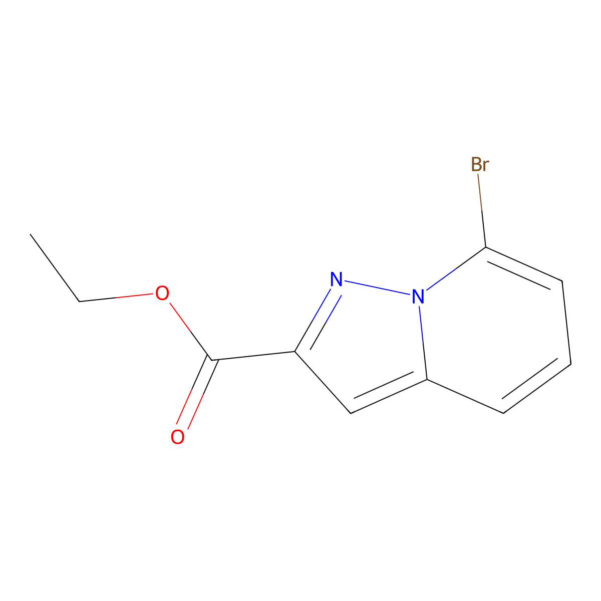 Ethyl 7-bromopyrazolo[1,5-A]pyridine-2-carboxylate molecular structure, CAS 1363382-88-0
