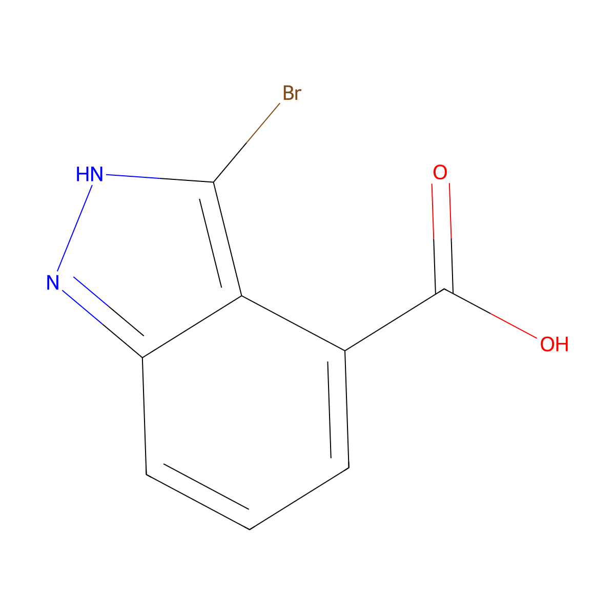 3-Bromo-1H-indazole-4-carboxylic acid molecular structure, CAS 1363382-97-1
