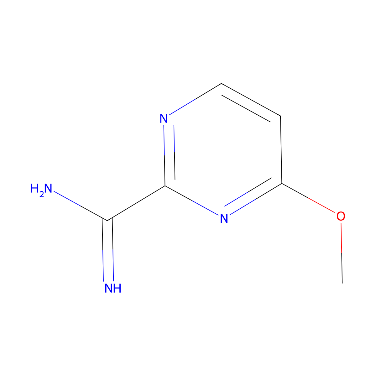 4-Methoxypyrimidine-2-carboxamidine molecular structure, CAS 1363383-07-6