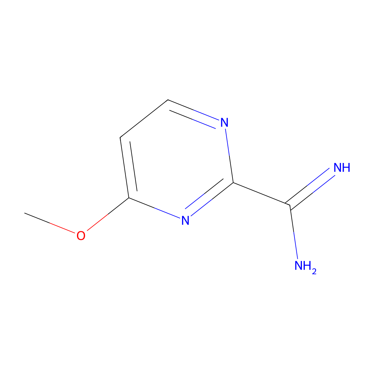 4-Methoxypyrimidine-2-carboxamidine molecular structure, CAS 1363383-07-6