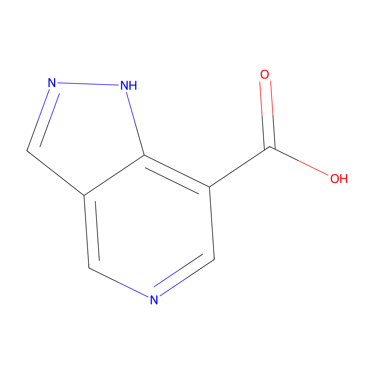 1H-Pyrazolo[4,3-c]pyridine-7-carboxylic acid molecular structure, CAS 1363383-10-1