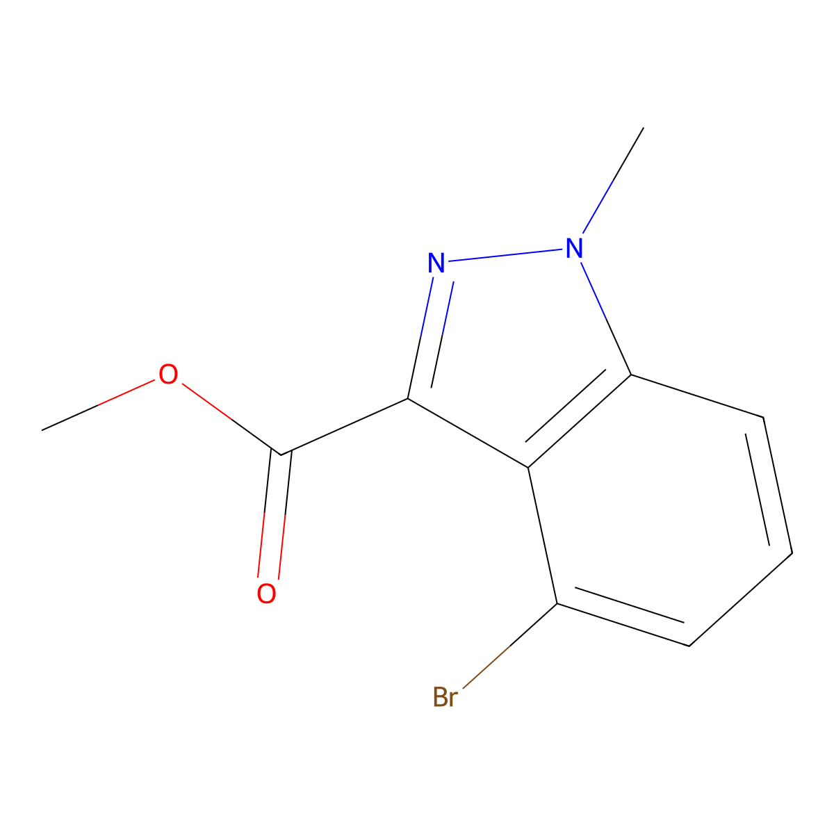 Methyl 4-bromo-1-methyl-1H-indazole-3-carboxylate molecular structure, CAS 1363383-11-2