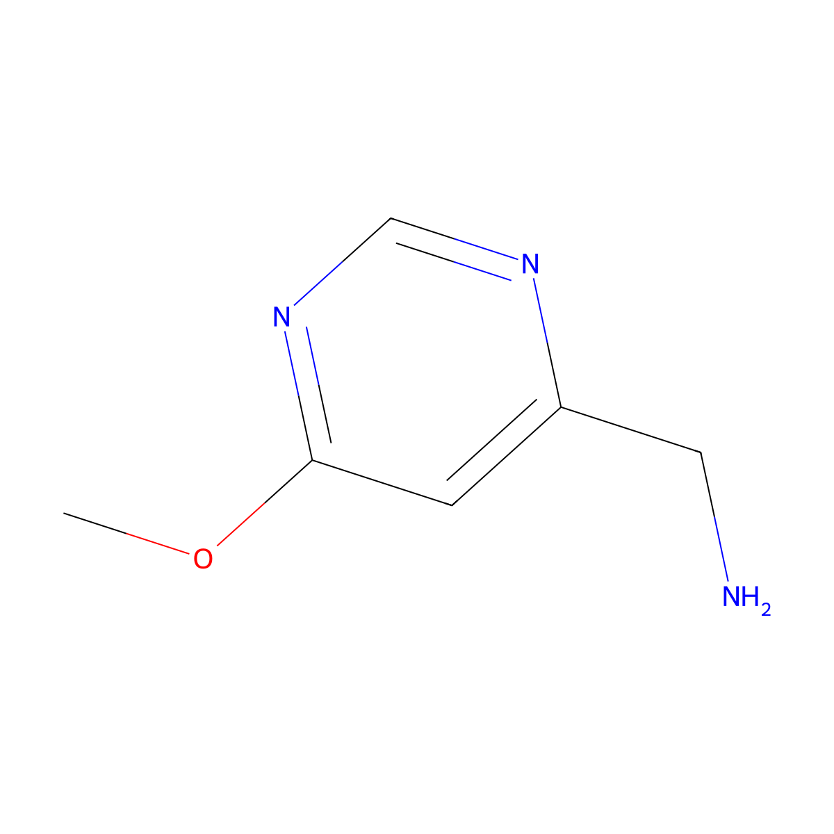 4-Aminomethyl-6-methoxypyrimidine molecular structure, CAS 1363383-16-7