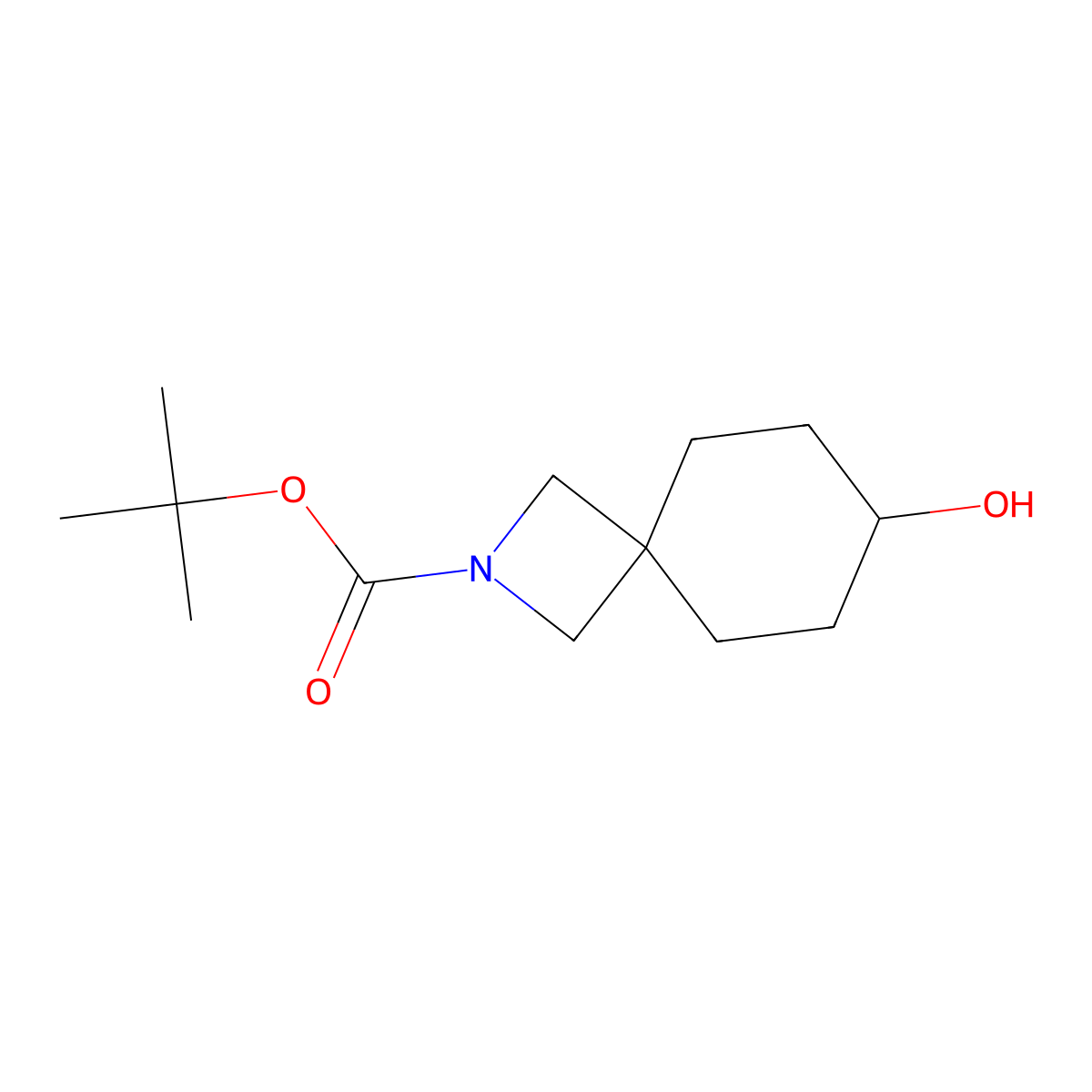 tert-Butyl 7-hydroxy-2-azaspiro[3.5]nonane-2-carboxylate molecular structure, CAS 1363383-18-9