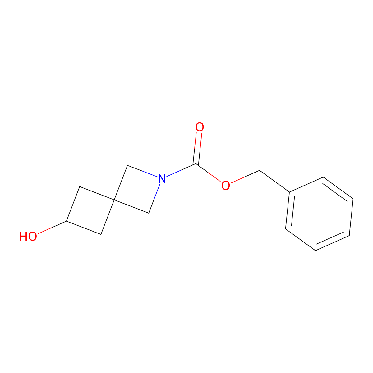 Benzyl 6-hydroxy-2-azaspiro[3.3]heptane-2-carboxylate molecular structure, CAS 1363383-32-7