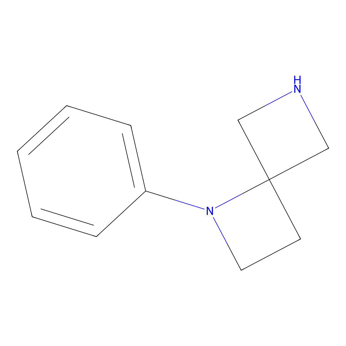 1-Phenyl-1,6-diazaspiro[3.3]heptane molecular structure, CAS 1363383-39-4