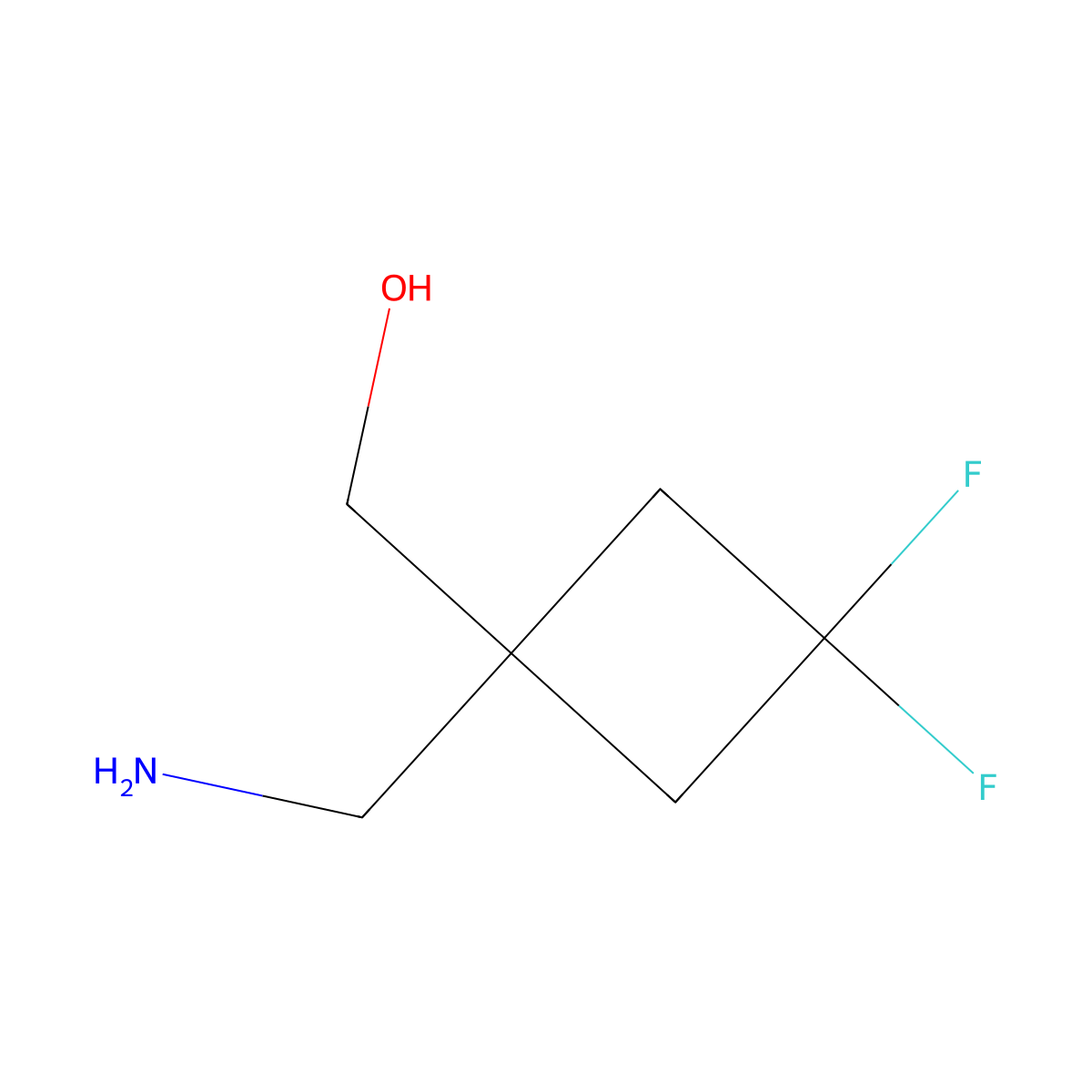 (1-(Aminomethyl)-3,3-difluorocyclobutyl)methanol molecular structure, CAS 1363383-40-7