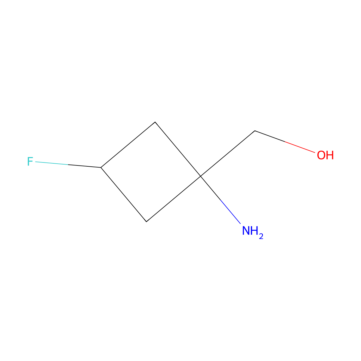1-Amino-3-fluorocyclobutane-1-methanol molecular structure, CAS 1363383-42-9