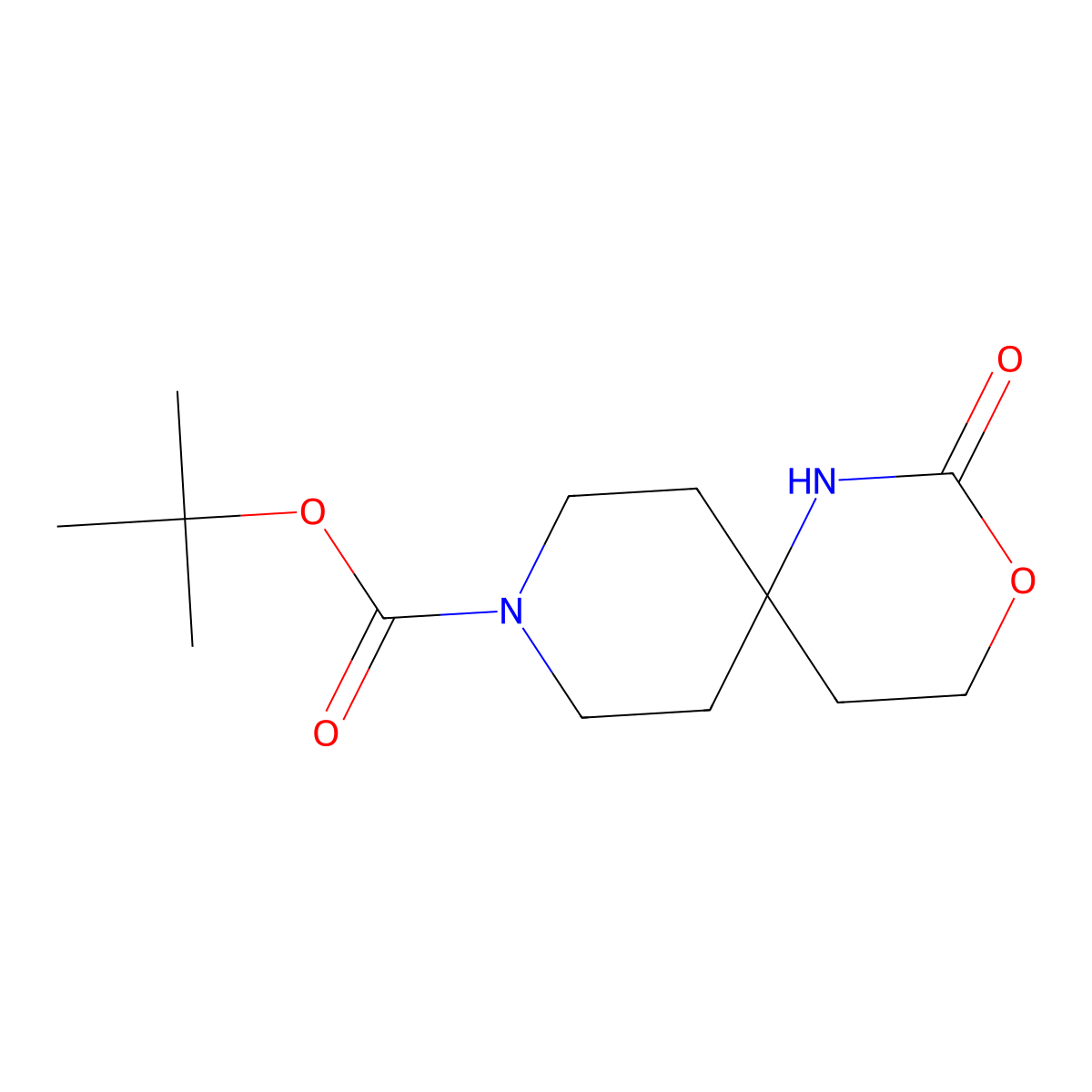Tert-butyl 2-oxo-3-oxa-1,9-diazaspiro[5.5]undecane-9-carboxylate molecular structure, CAS 1363383-43-0