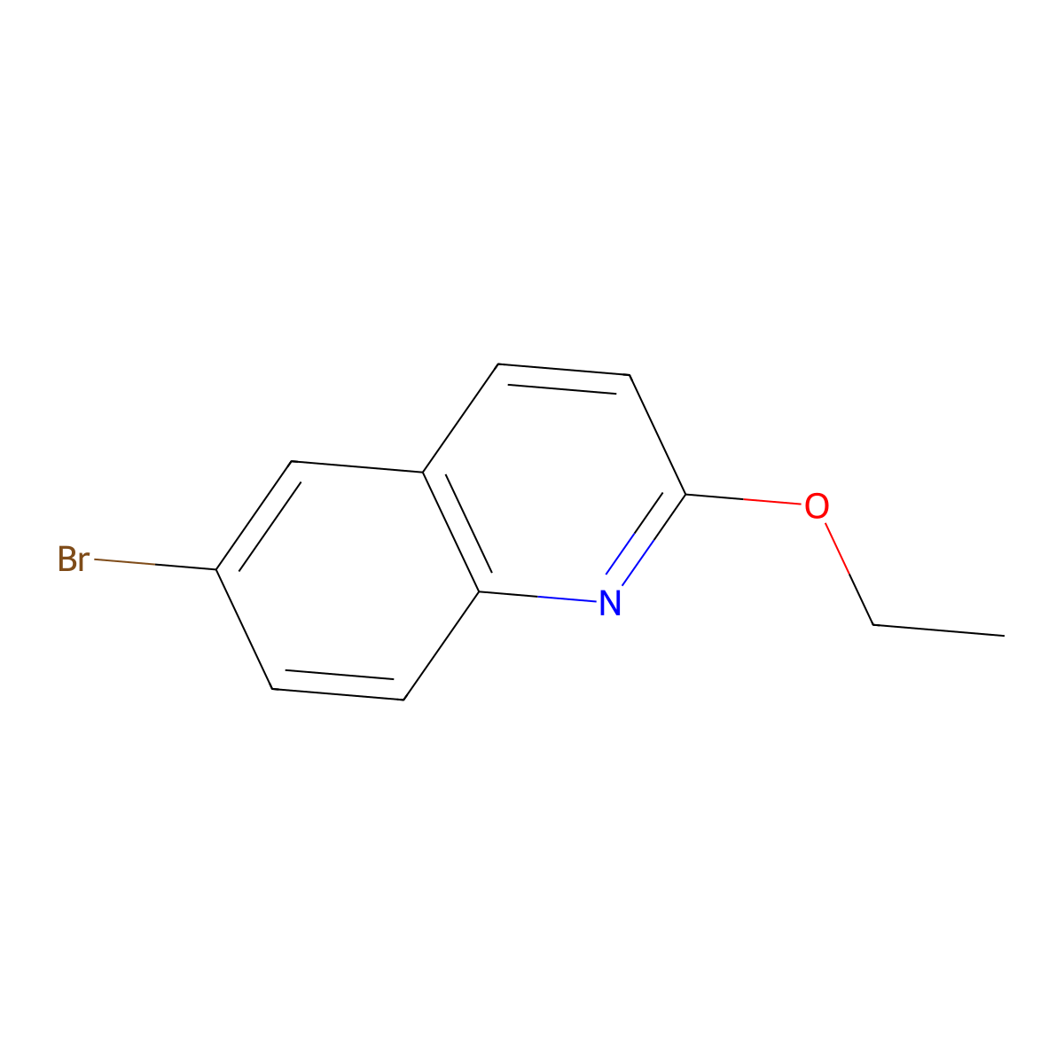 6-Bromo-2-ethoxyquinoline molecular structure, CAS 1363386-54-2