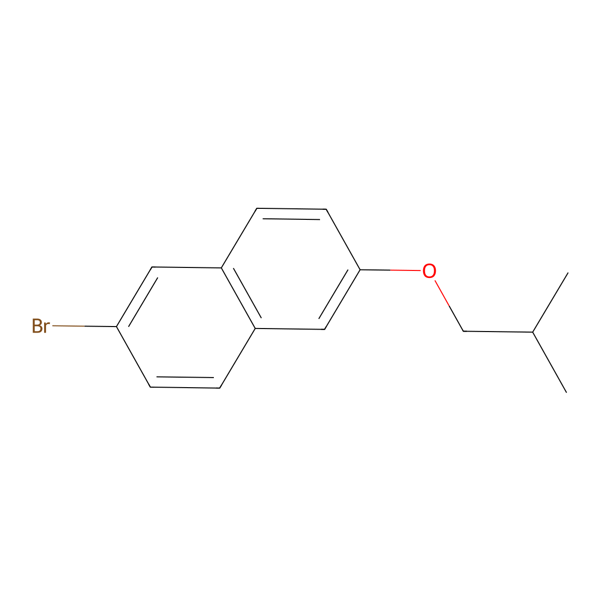 2-Bromo-6-(2-methylpropoxy)naphthalene molecular structure, CAS 1363386-56-4