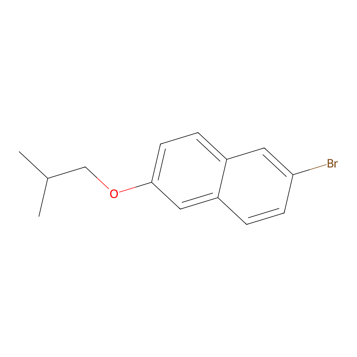 2-Bromo-6-(2-methylpropoxy)naphthalene molecular structure, CAS 1363386-56-4