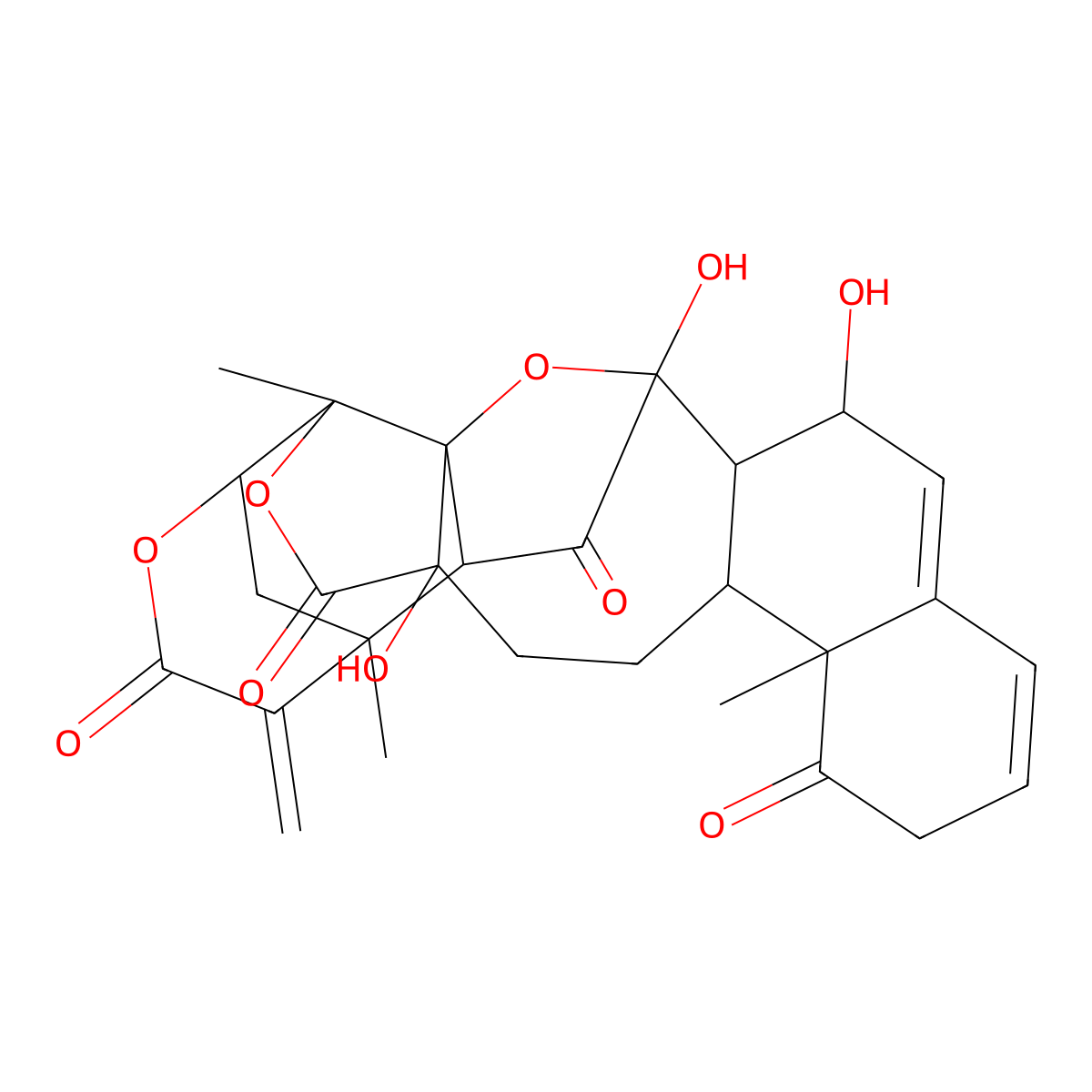 5,7,18-Trihydroxy-1,14,21-trimethyl-25-methylidene-4,20,23-trioxaheptacyclo[20.3.1.12,5.03,18.03,21.06,15.09,14]heptacosa-8,10-diene-13,19,24,27-tetrone molecular structure, CAS 1363398-67-7