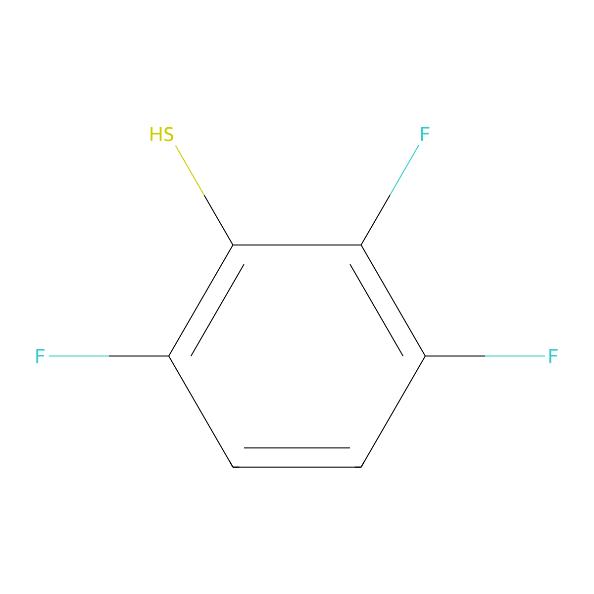 2,3,6-Trifluorothiophenol molecular structure, CAS 13634-92-9