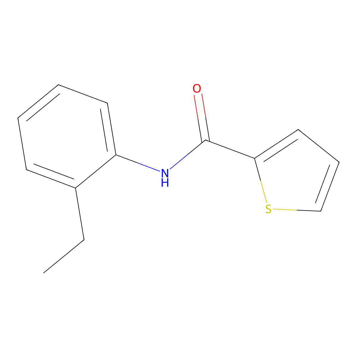 N-(2-Ethylphenyl)-2-thiophenecarboxamide molecular structure, CAS 136340-90-4