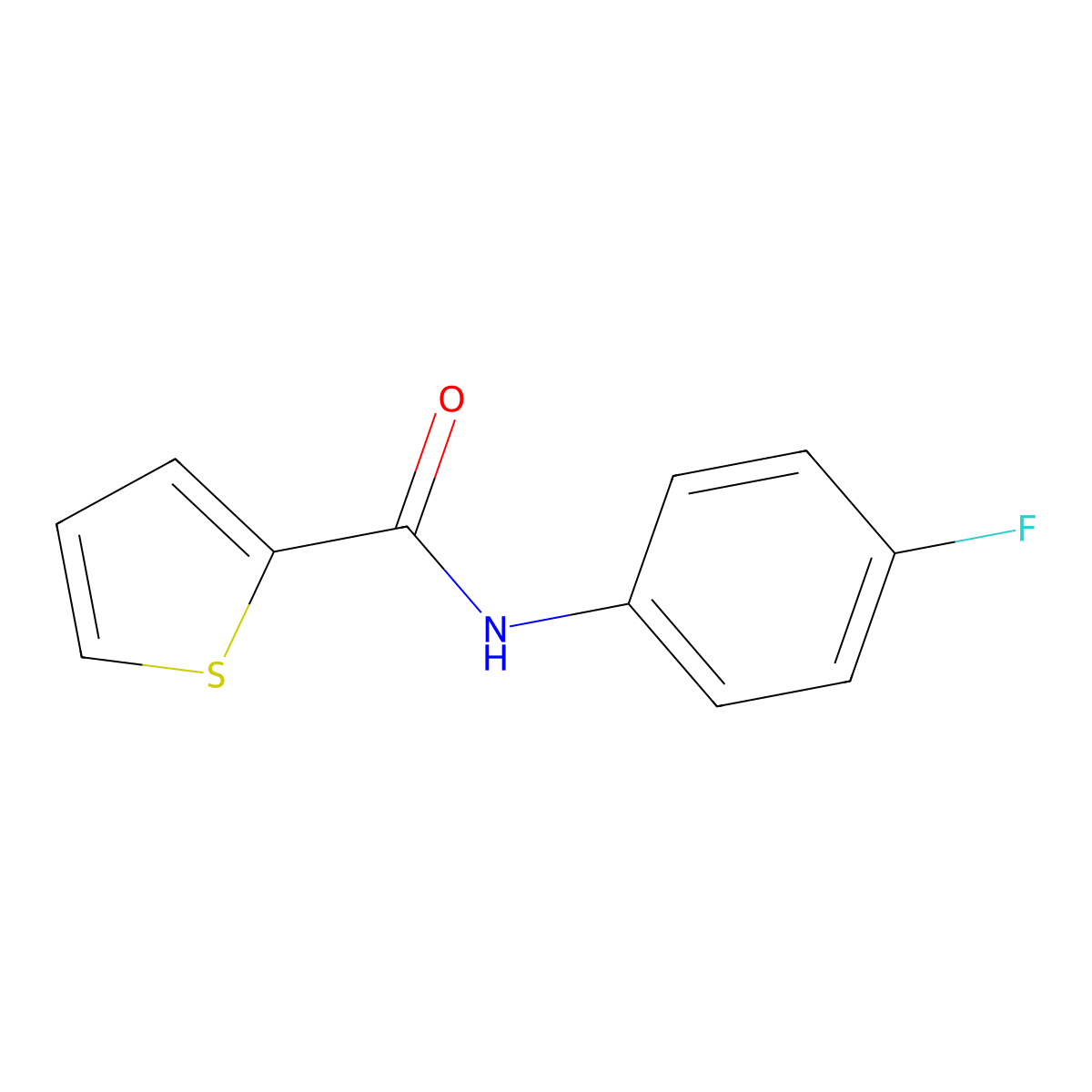 N-(4-Fluorophenyl)-2-thiophenecarboxamide molecular structure, CAS 136340-91-5