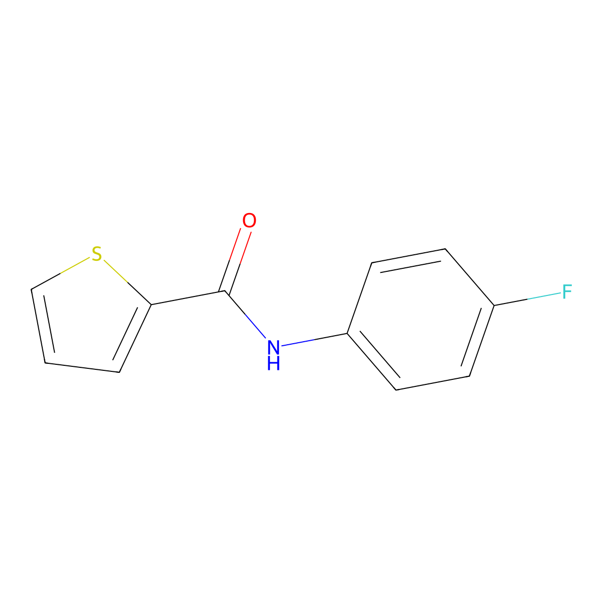 N-(4-Fluorophenyl)-2-thiophenecarboxamide molecular structure, CAS 136340-91-5