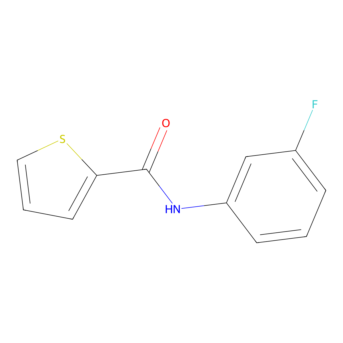 N-(3-Fluorophenyl)-2-thiophenecarboxamide molecular structure, CAS 136340-92-6
