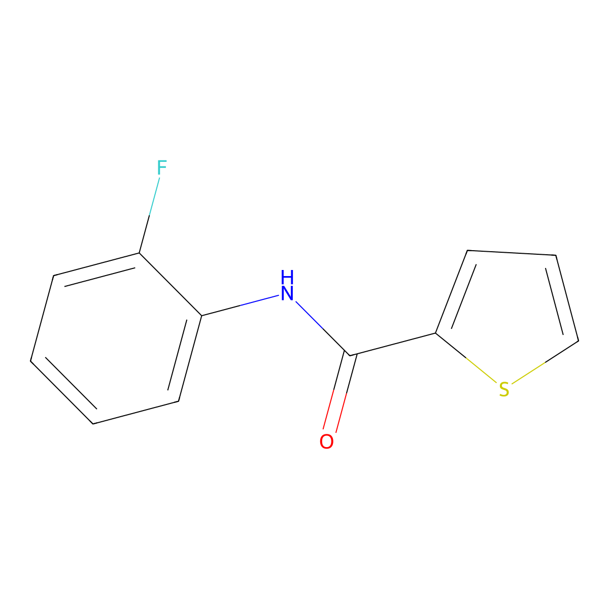 N-(2-fluorophenyl)thiophene-2-carboxamide molecular structure, CAS 136340-93-7