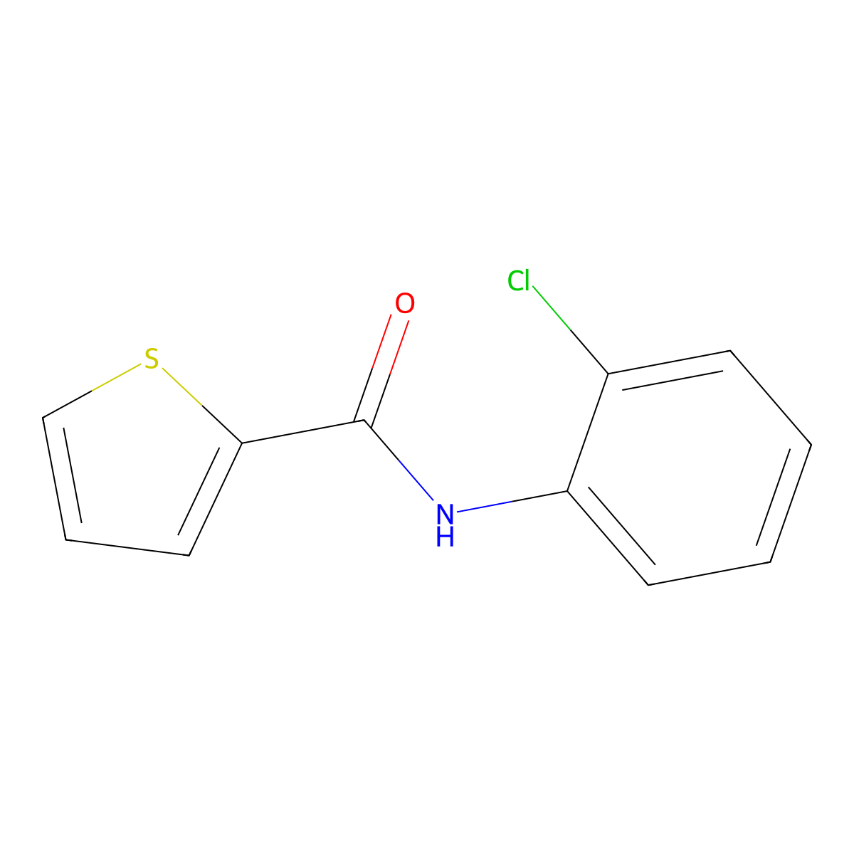 N-(2-chlorophenyl)thiophene-2-carboxamide molecular structure, CAS 136340-94-8
