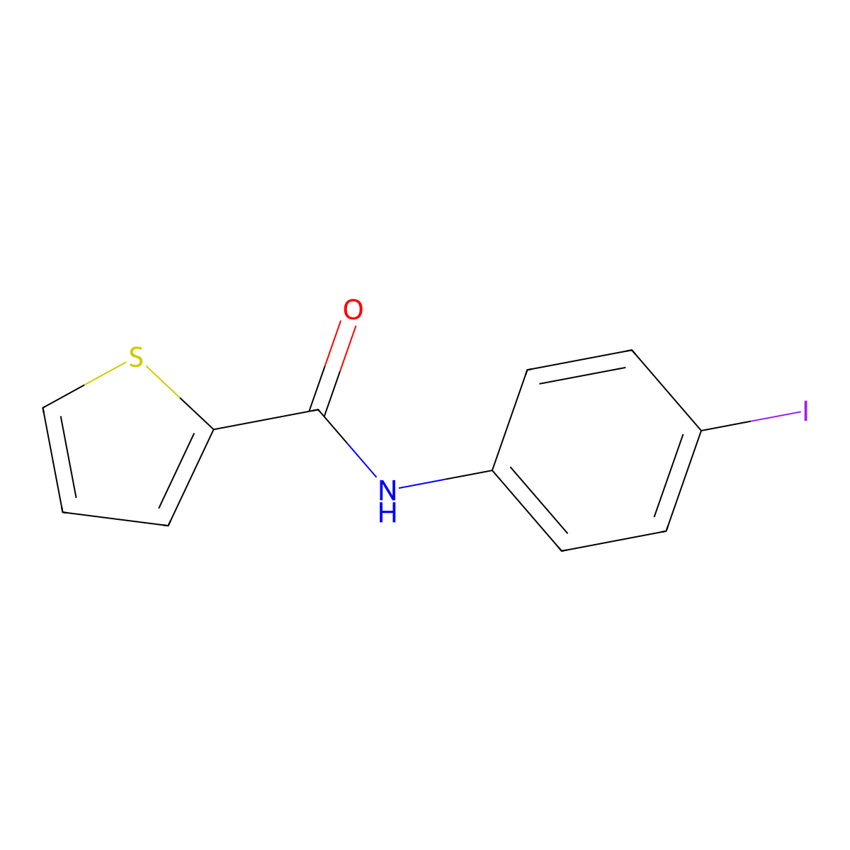 N-(4-iodophenyl)thiophene-2-carboxamide molecular structure, CAS 136340-97-1