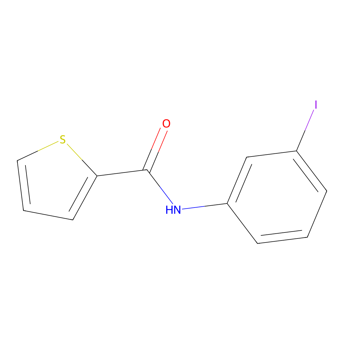 N-(3-iodophenyl)thiophene-2-carboxamide molecular structure, CAS 136340-98-2