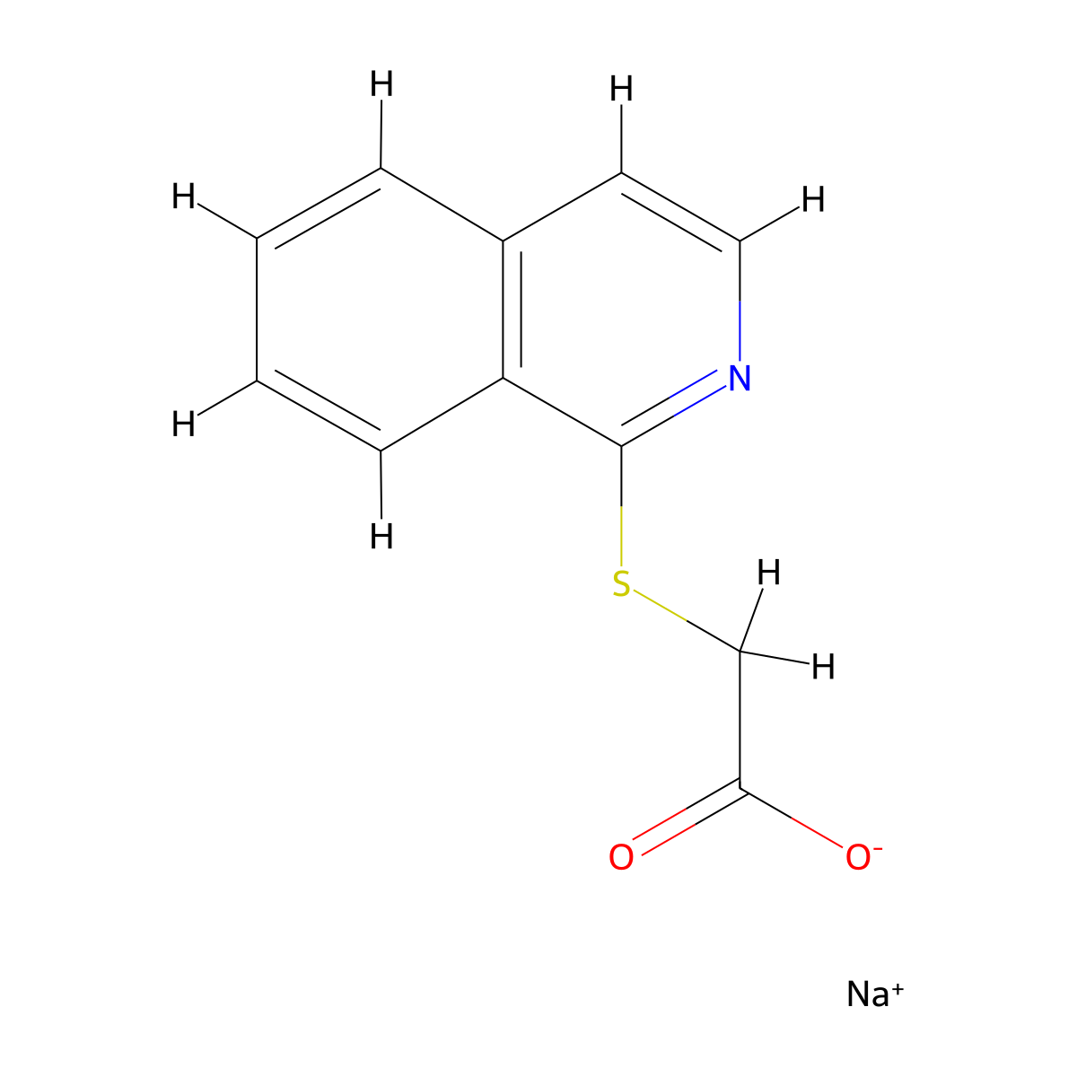 2-(Isoquinolin-1-ylsulfanyl)acetate molecular structure, CAS 1363403-58-0