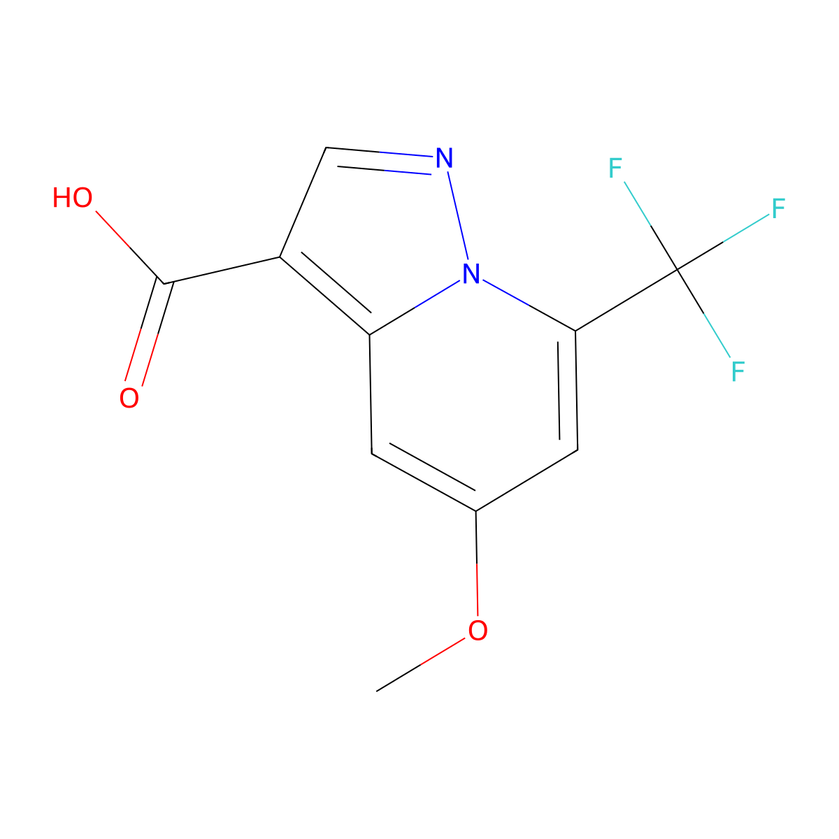 5-Methoxy-7-(trifluoromethyl)pyrazolo[1,5-A]pyridine-3-carboxylic acid molecular structure, CAS 1363404-67-4